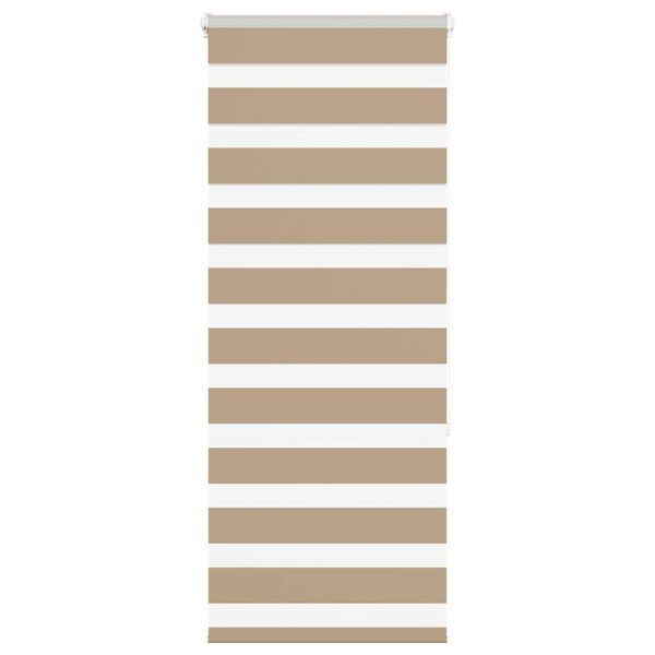 vidaXL Zebra Blind 55x150 cm stofbreedte 50,9 cm polyester zandbruin