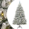 vidaXL Kunstkerstboom met 300 LED Groen en Wit 270 cm PVC en Metaal