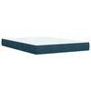 vidaXL Boxspring met matras fluweel blauw 140x190 cm