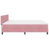 vidaXL Boxspringbed met matras Roze 200 x 200 cm Fluweel