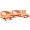 vidaXL 6-delige Loungeset massief grenenhout wasbruin