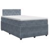 vidaXL Boxspringbed met matras Donkergrijs 120 x 190 cm Fluweel