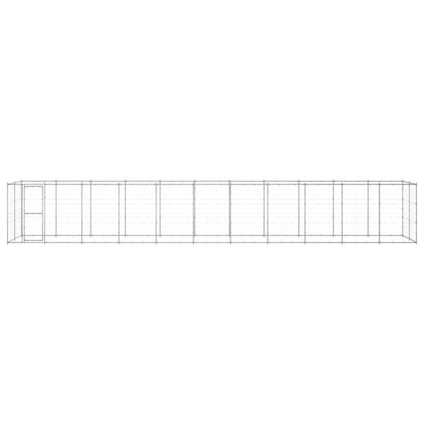 vidaXL Hondenkennel 26,62 m&sup2; gegalvaniseerd staal