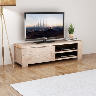 vidaXL Tv-meubel 140x38x40 cm massief geborsteld acaciahout