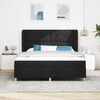 vidaXL Boxspringbed met Matras Donkergrijs 90x190 cm Zwart Stof