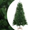 vidaXL Kunstkerstboom 120 cm PVC en massief grenenhout Groen