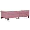 vidaXL Slaapbank met onderschuifbed 100x200 cm fluweel roze
