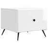 vidaXL Salontafel met lade Hoogglans Wit 49 x 50 x 40 cm Bewerkt hout