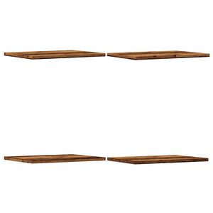 vidaXL Wandschappen 4 st 40x30x1,5 cm bewerkt hout oud houtkleurig