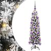 vidaXL Kunstkerstboom met led-verlichting Groen en wit 120 cm
