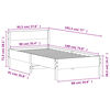 vidaXL Bedframe zonder matras massief grenenhout wasbruin 90x190 cm
