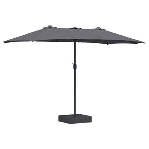 vidaXL Tuinparasol 385 x 209 x 244 cm Polyester en staal Antraciet