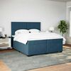 vidaXL Boxspring met matras fluweel blauw 200x200 cm