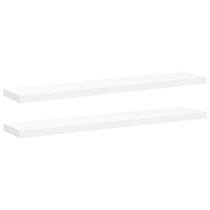vidaXL Wandschappen zwevend 2 st 120x23,5x3,8 cm MDF wit