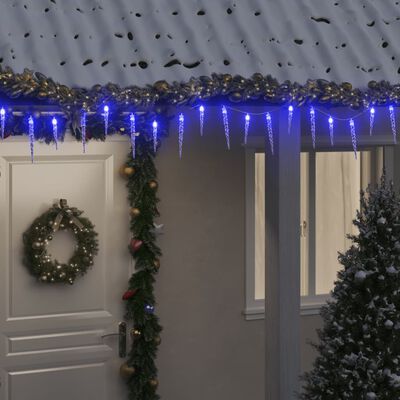 vidaXL Kerstverlichting ijspegel met 100 LED's acryl blauw
