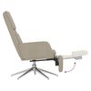vidaXL Relaxstoel met voetensteun microvezelstof lichtgrijs