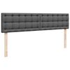 vidaXL Ottoman bed met matras 160x200cm stof donkergrijs