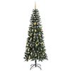 vidaXL Kunstkerstboom met 300 LED Groen 210 cm PVC en Plastic en Staal