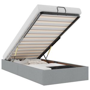 vidaXL Bedframe zonder matras 90x190 cm stof lichtgrijs