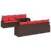 vidaXL Tuin Sofa Set 9 st Bruin poly rattan