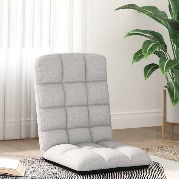 vidaXL Opvouwbare vloerstoel 71x51x62 cm stof wolkengrijs