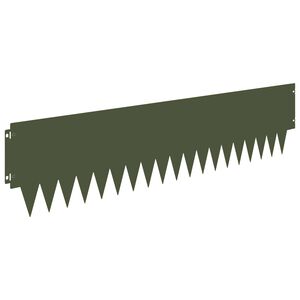 vidaXL Tuinrand 20 pcs 103 x 25 cm metaal Olijfgroen