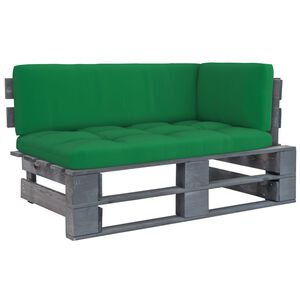 vidaXL Tuinhoekbank pallet ge&iuml;mpregneerd grenenhout grijs