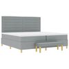 vidaXL Boxspring bed met matras Lichtgrijs 200 x 200 cm Stof