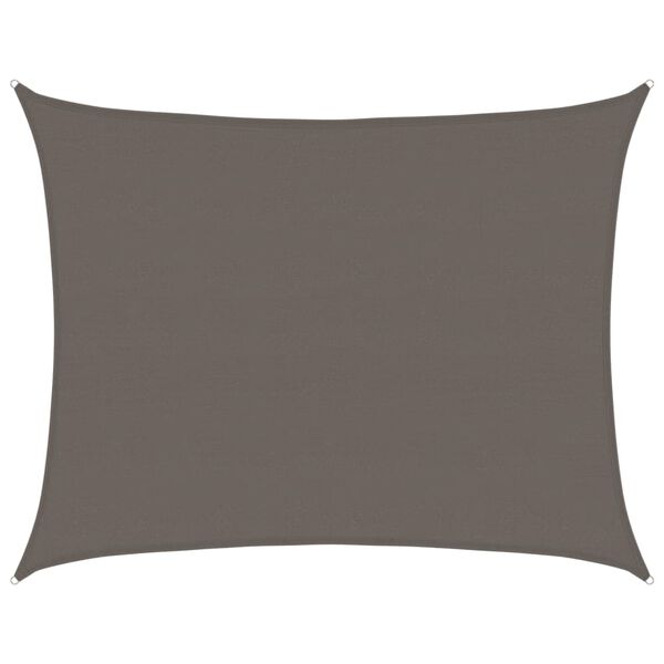 vidaXL Zonnezeil 160 g/m&sup2; 6x8 m HDPE antracietkleurig