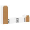 vidaXL Tv-meubelset Wandgemonteerd 4 pcs Wit Bewerkt hout