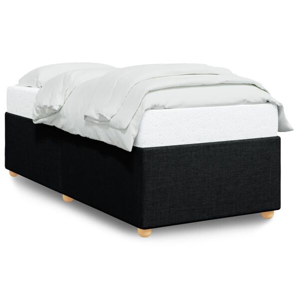 vidaXL Bedframe zonder matras 90x190 cm stof zwart