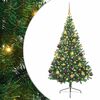 vidaXL Kunstmatig Voorverlicht Kerstboom met 300 LED Groen 180 cm PVC