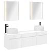 vidaXL Badkamerkastenset 5 pcs Wit 53 x 15,5 x 70 cm Bewerkt hout