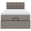 vidaXL Ottoman bed met matras 90x190cm stof taupe