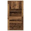 vidaXL Hoge kast met lade Oudhout 80 x 33 x 150 cm Bewerkt hout