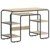 vidaXL Bureau met opbergruimte Sonoma Eiken 113.5 x 52 x 75.5 cm
