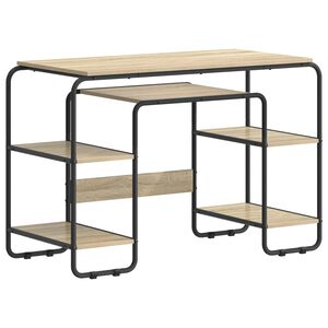 vidaXL Bureau met opbergruimte Sonoma Eiken 113.5 x 52 x 75.5 cm