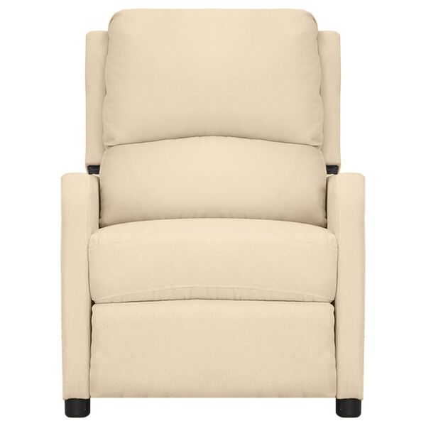 vidaXL Sta-op-massagestoel stof cr&egrave;mekleurig