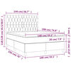 vidaXL Boxspring met matras en LED stof donkergrijs 140x190 cm