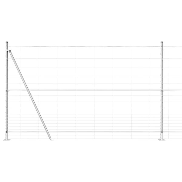 vidaXL Afrasteringspaal Gegalvaniseerd 25 x 1,5 m Staal