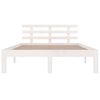 vidaXL Bedframe massief hout wit 140x190 cm
