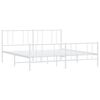 vidaXL Bedframe met hoofd- en voeteneinde metaal wit 180x200 cm