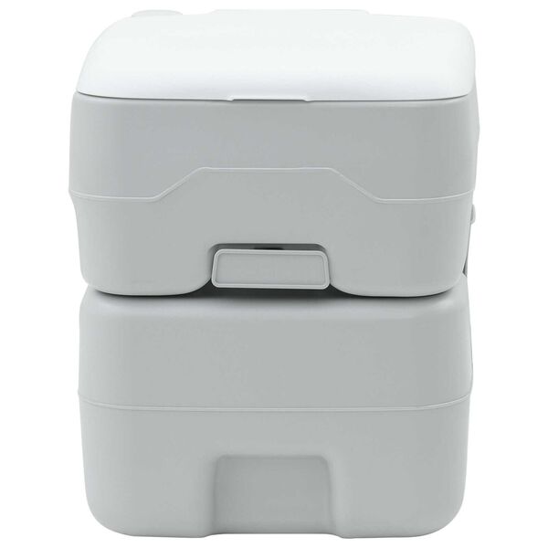 vidaXL Camping Toilet Grijs en Wit 41,5 x 36,5 x 42 cm Polyetheen