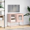 vidaXL Tv-meubel 68x39x60,5 cm staal roze