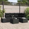 vidaXL Tuin Sofa Set 5 pcs Zwart poly rattan