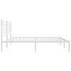 vidaXL Bedframe met hoofdbord metaal wit 200x200 cm