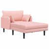 vidaXL Grote chaise longue Roze Boucl&eacute;