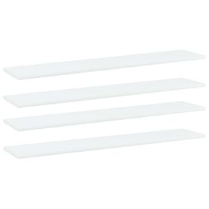 vidaXL Wandschappen 4 st 100x20x1,5 cm bewerkt hout wit