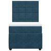 vidaXL Boxspring met matras fluweel donkerblauw 90x200 cm