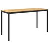 vidaXL Tuinbar Tafel NAARDEN Whitewash en zwart 196 x 80,5 x 105 cm